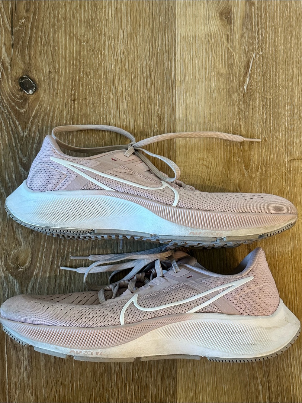 Nike Women's Light Pink and White Running Sneakers